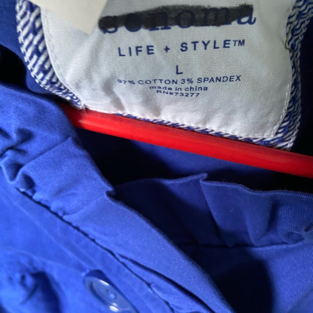 Blue Ruffled Cotton Jacket - Picture 3 of 4